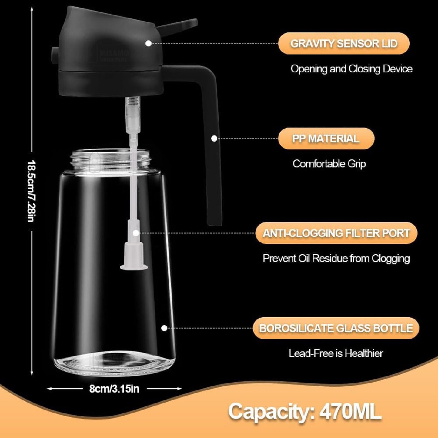 Dual-Function Oil Dispenser and Sprayer