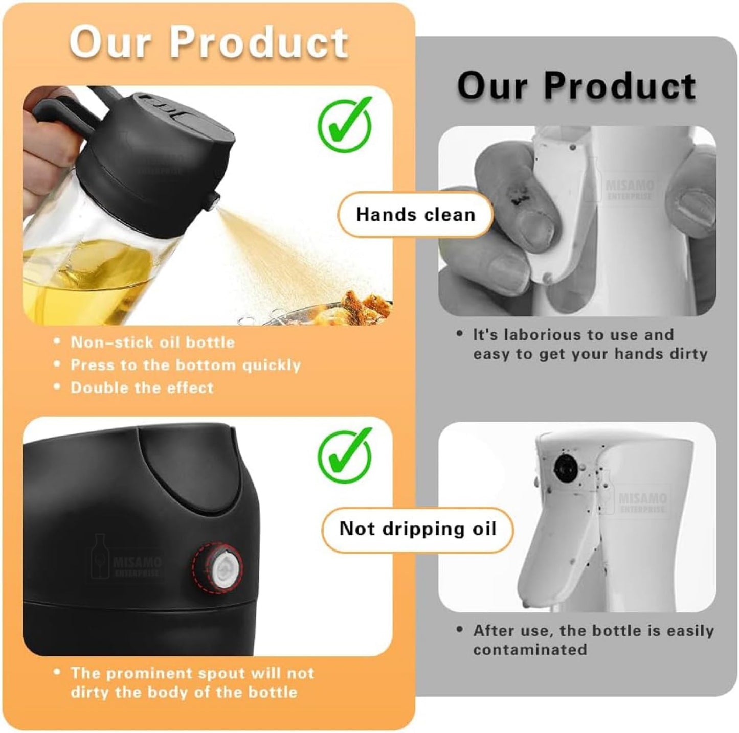 Dual-Function Oil Dispenser and Sprayer