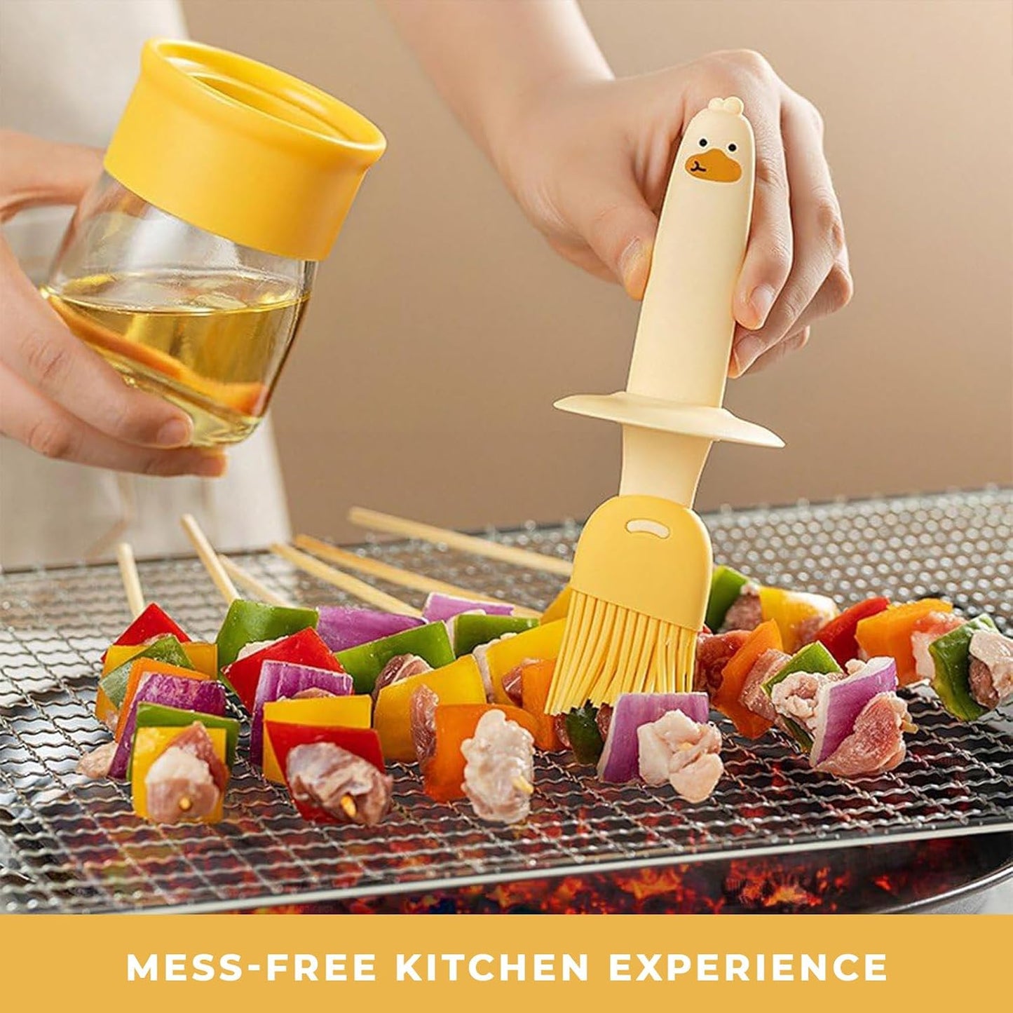 Premium Leakproof Oil Dispenser with Silicone Brush