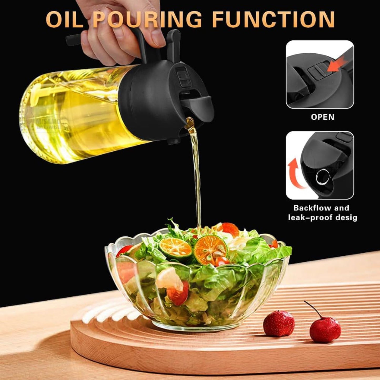 Dual-Function Oil Dispenser and Sprayer