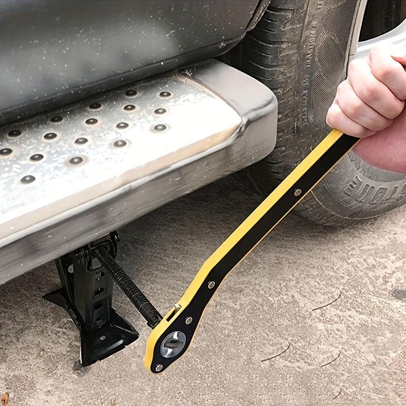 Labor-Saving Wrench – 360° Swivel Auto Jack Ratchet Wrench & Lug Wrench