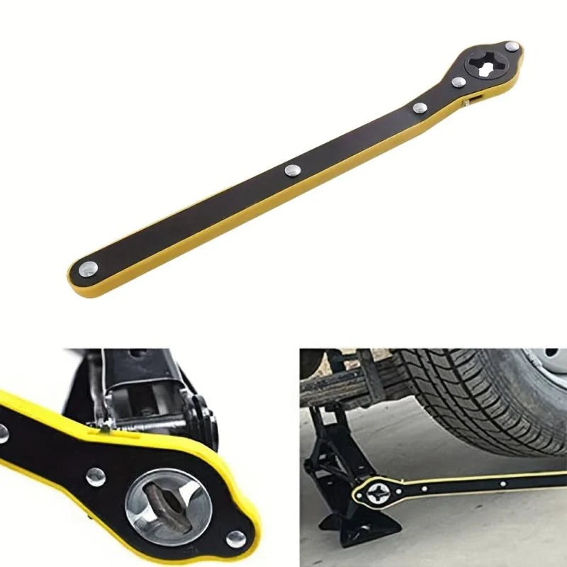 Labor-Saving Wrench – 360° Swivel Auto Jack Ratchet Wrench & Lug Wrench